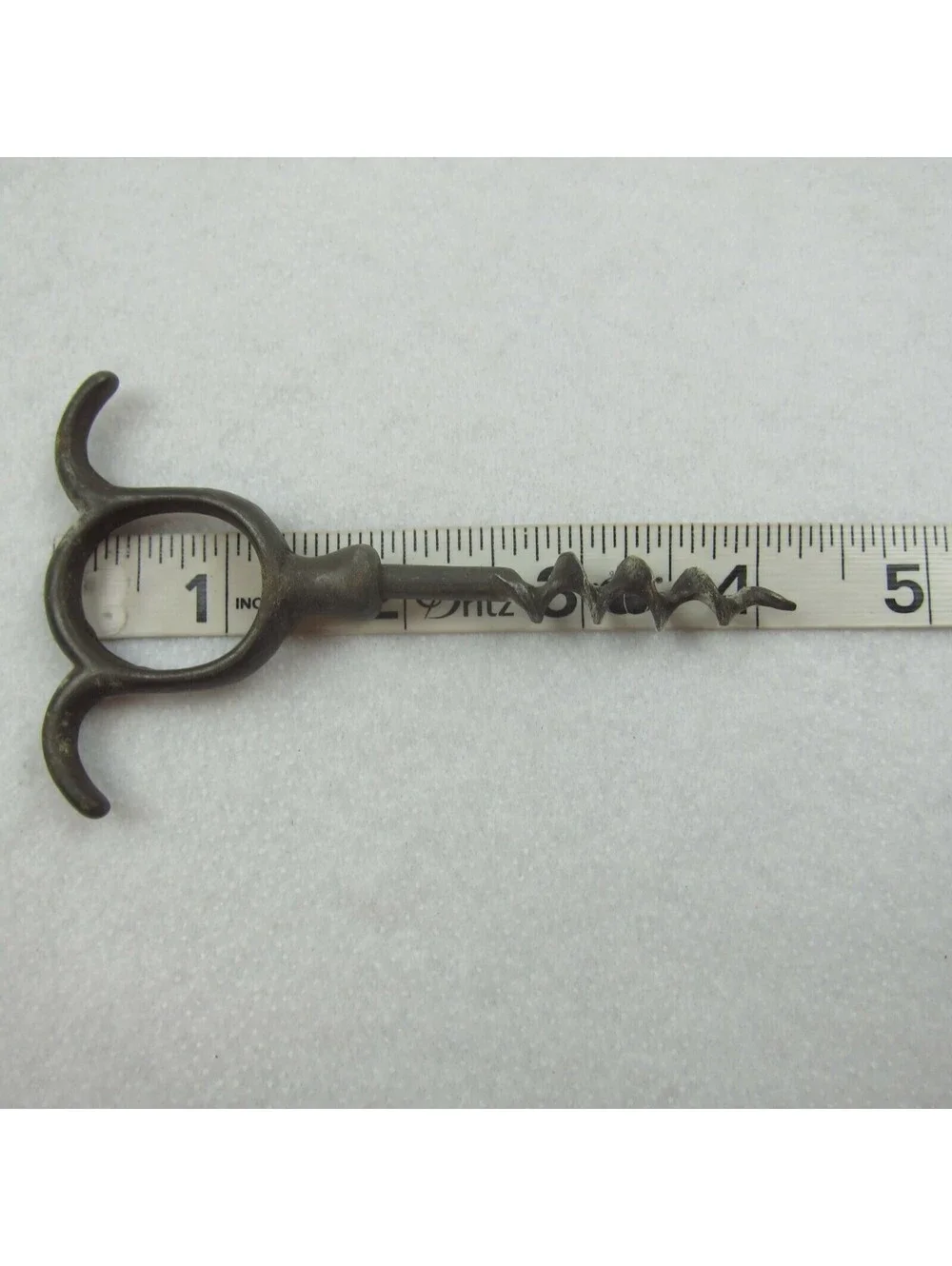 Antique 1900s French Iron Cork Screw Three Finger Pull Claw Type Corkscrew RARE